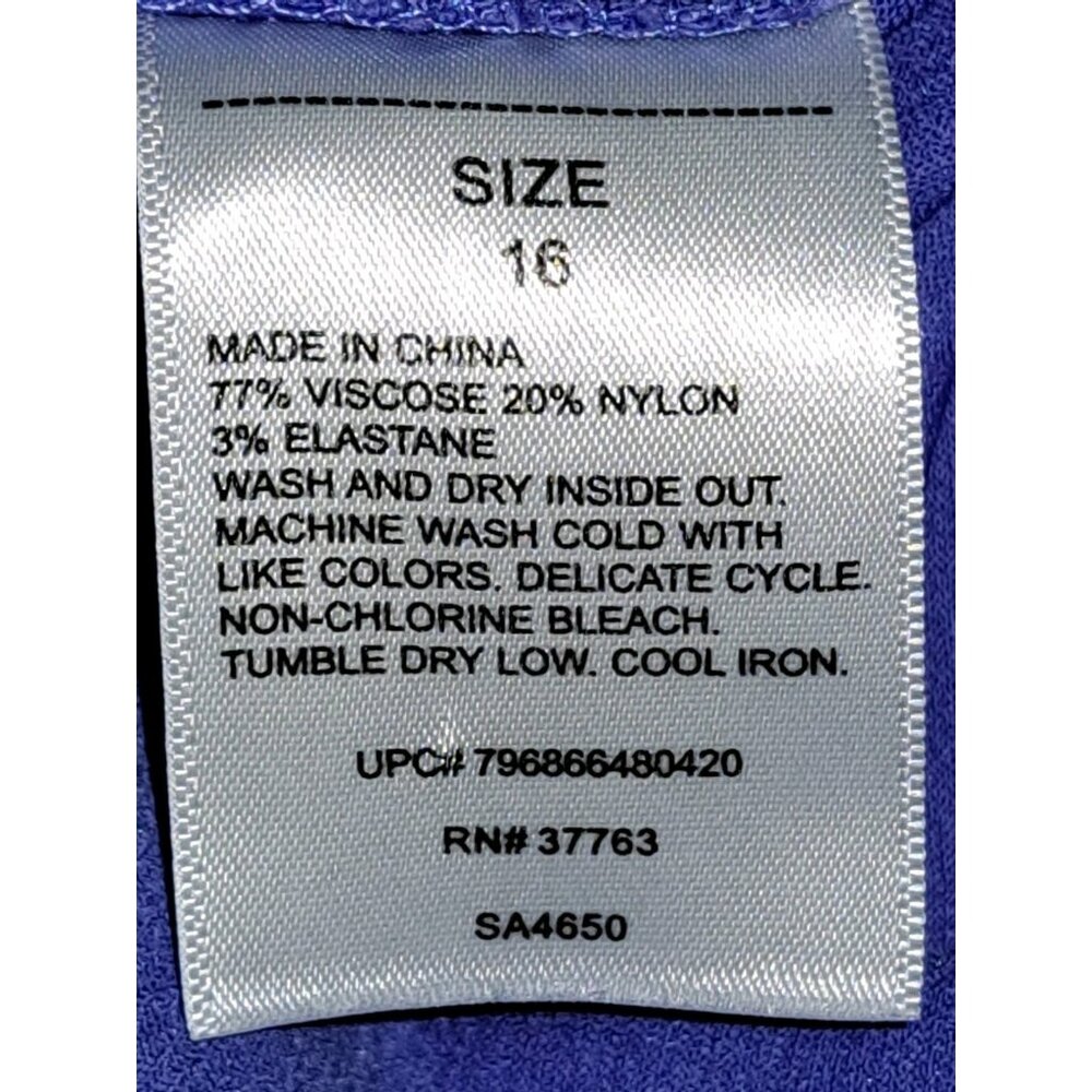 Rafaella Pants Womens 16 Blue Capri Pull On Elastic Comfort Waist Stretch Curvy - Picture 5 of 13